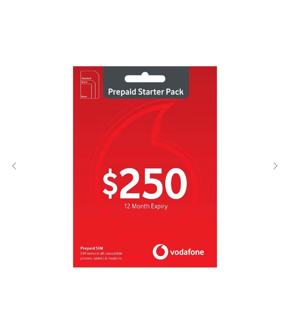 Vodafone $250 Prepaid SIM Starter Pack