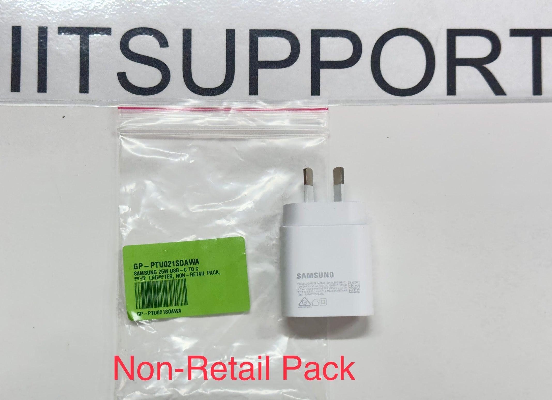 Samsung Wall Charger for Super Fast Charging 25W - White EP-TA800NWEGAU Non-Retail Package