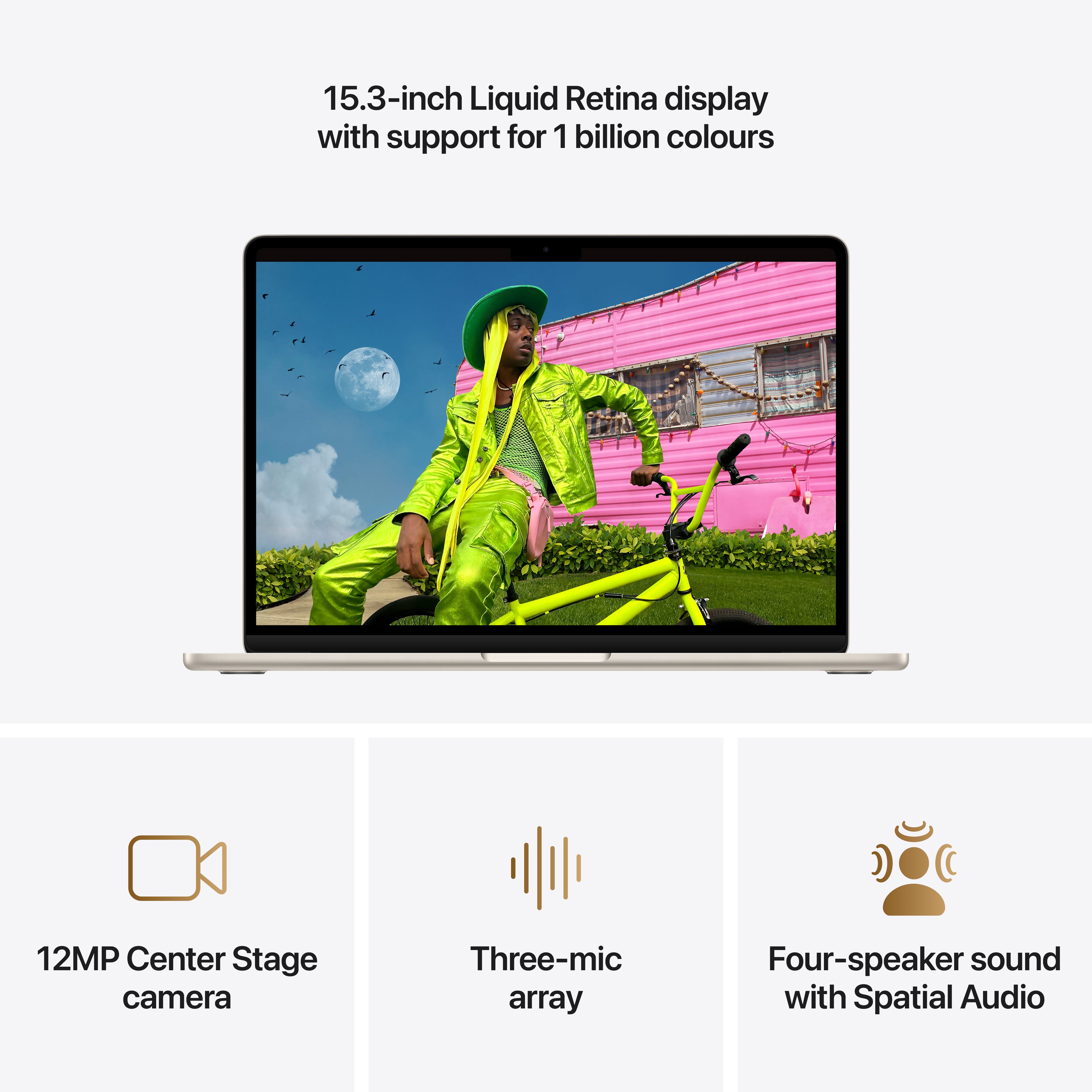 MacBook Air 13.6in - Starlight - M5 (10C CPU / 8C GPU) - 16GB - 512GB SSD