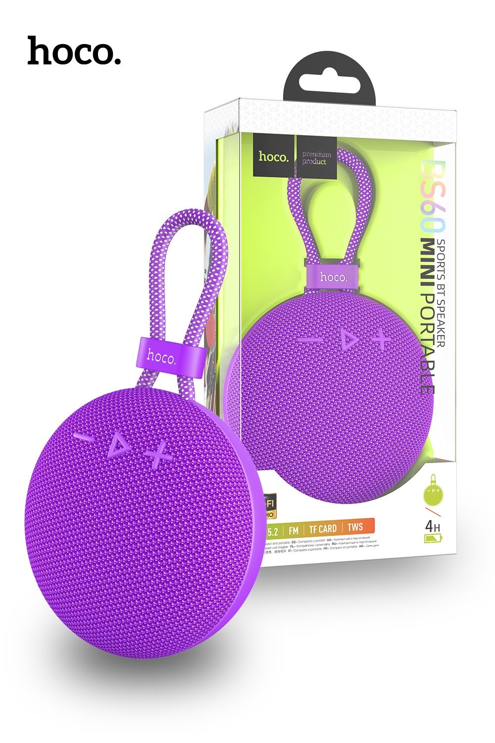 Hoco BS60 Exploring Sports Bluetooth Speaker - PURPLE