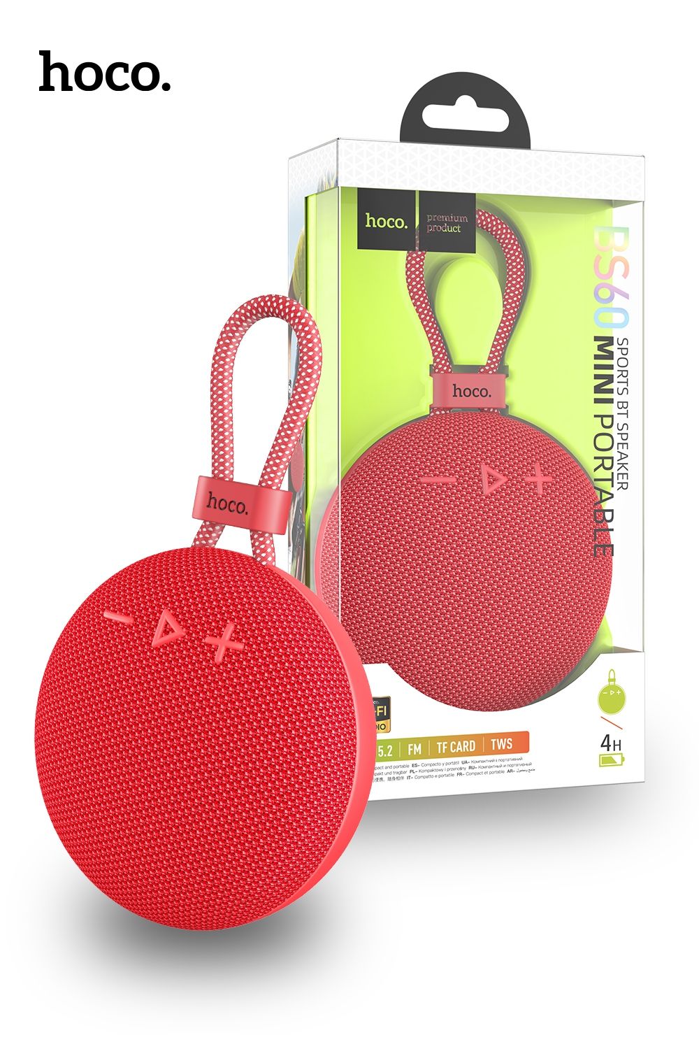 Hoco BS60 Exploring Sports Bluetooth Speaker - RED
