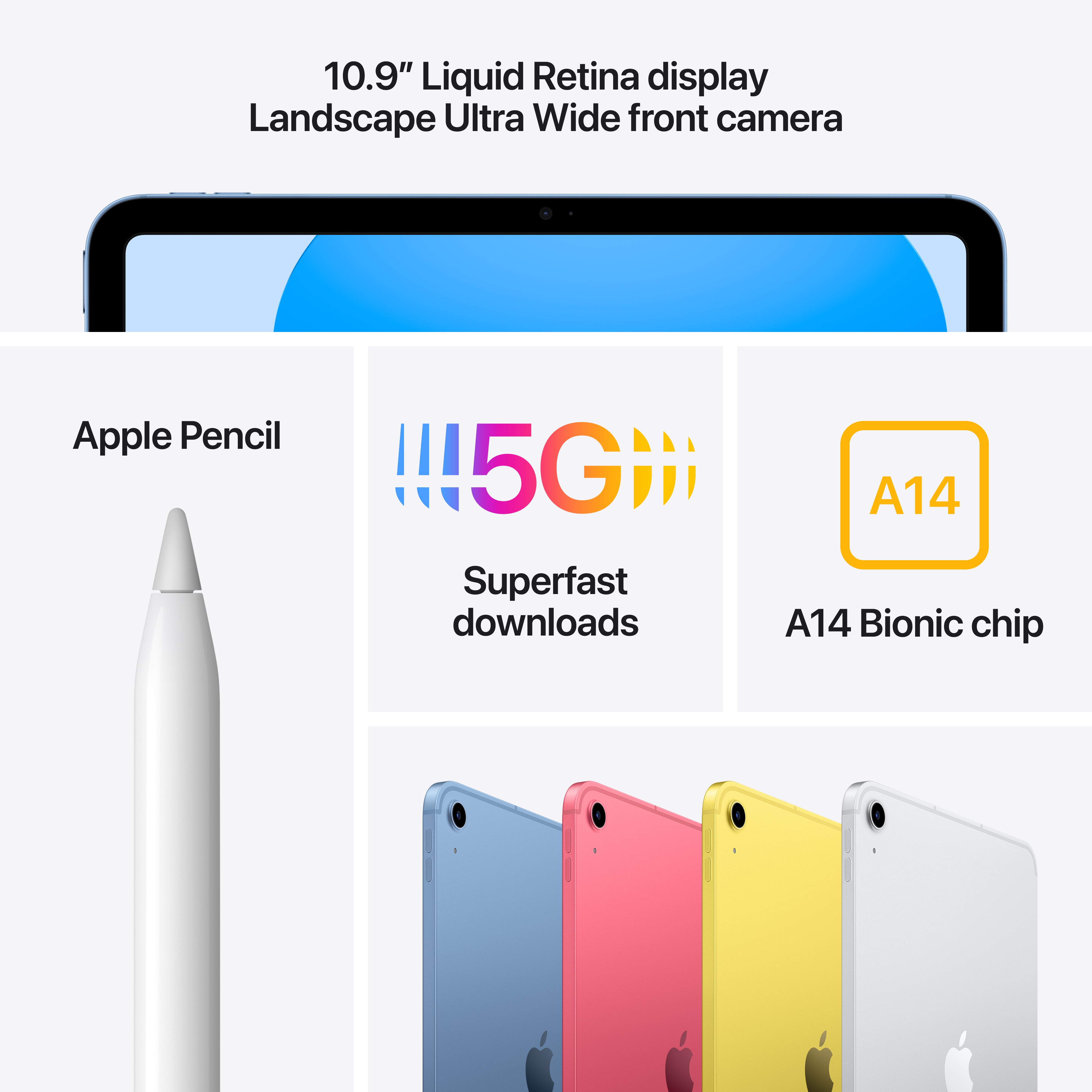 iPad (10th Gen) 10.9in Wi-Fi + Cellular 64GB - Silver