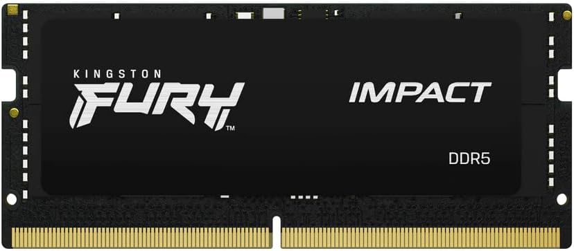 Kingston Fury Impact XMP 32GB 6400MT/s DDR5 CL38 SODIMM Gaming Memory for Laptop Kit with 2 - KF564S38IBK2-32