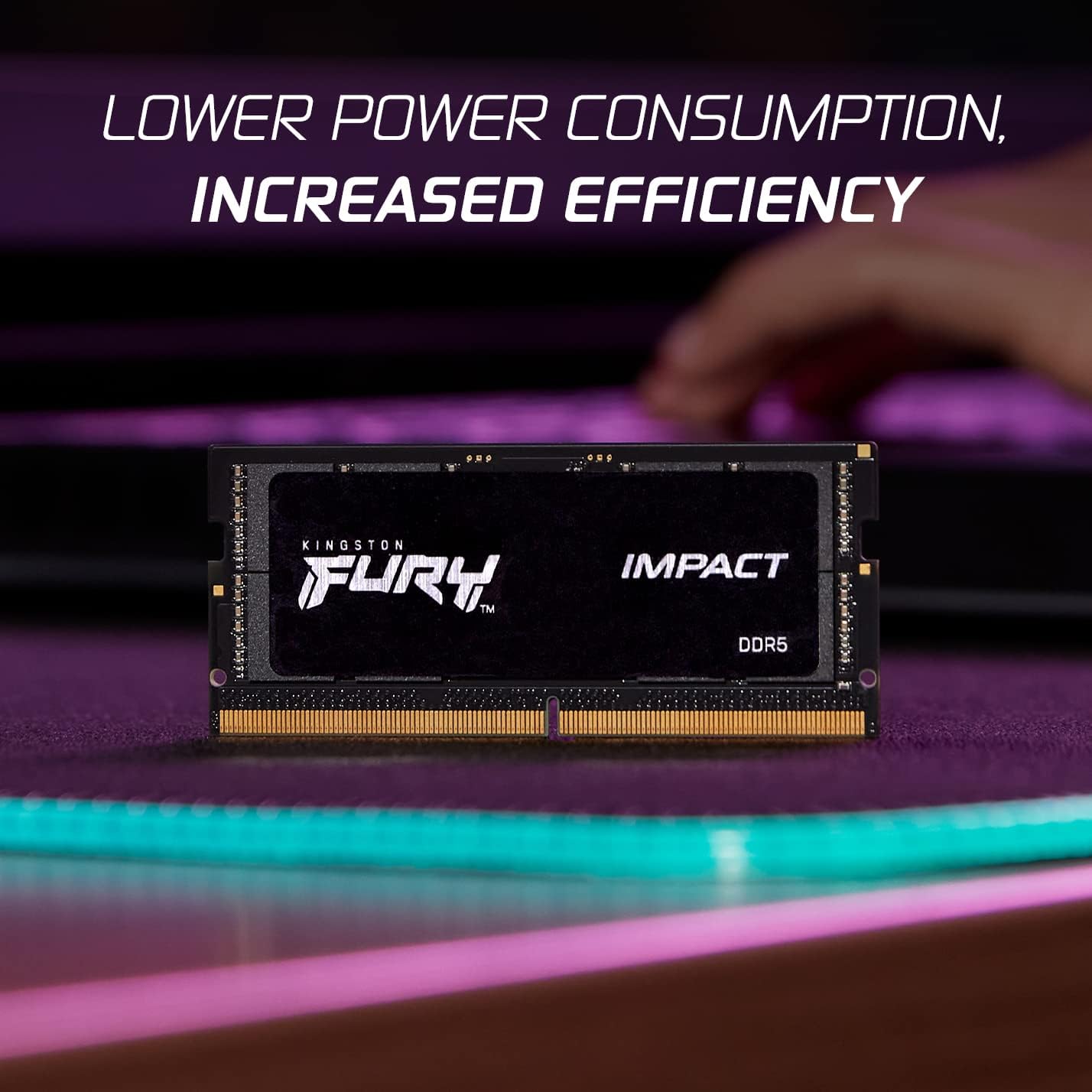 Kingston Fury Impact XMP 32GB 6400MT/s DDR5 CL38 SODIMM Gaming Memory for Laptop Kit with 2 - KF564S38IBK2-32