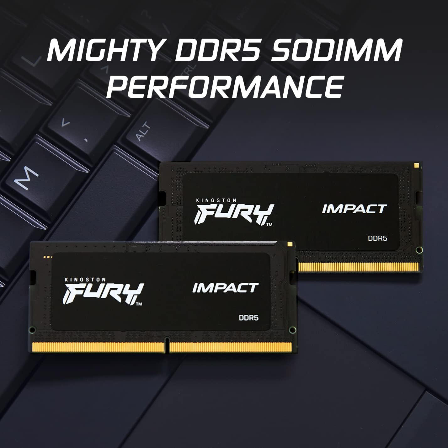 Kingston Fury Impact XMP 32GB 6400MT/s DDR5 CL38 SODIMM Gaming Memory for Laptop Kit with 2 - KF564S38IBK2-32