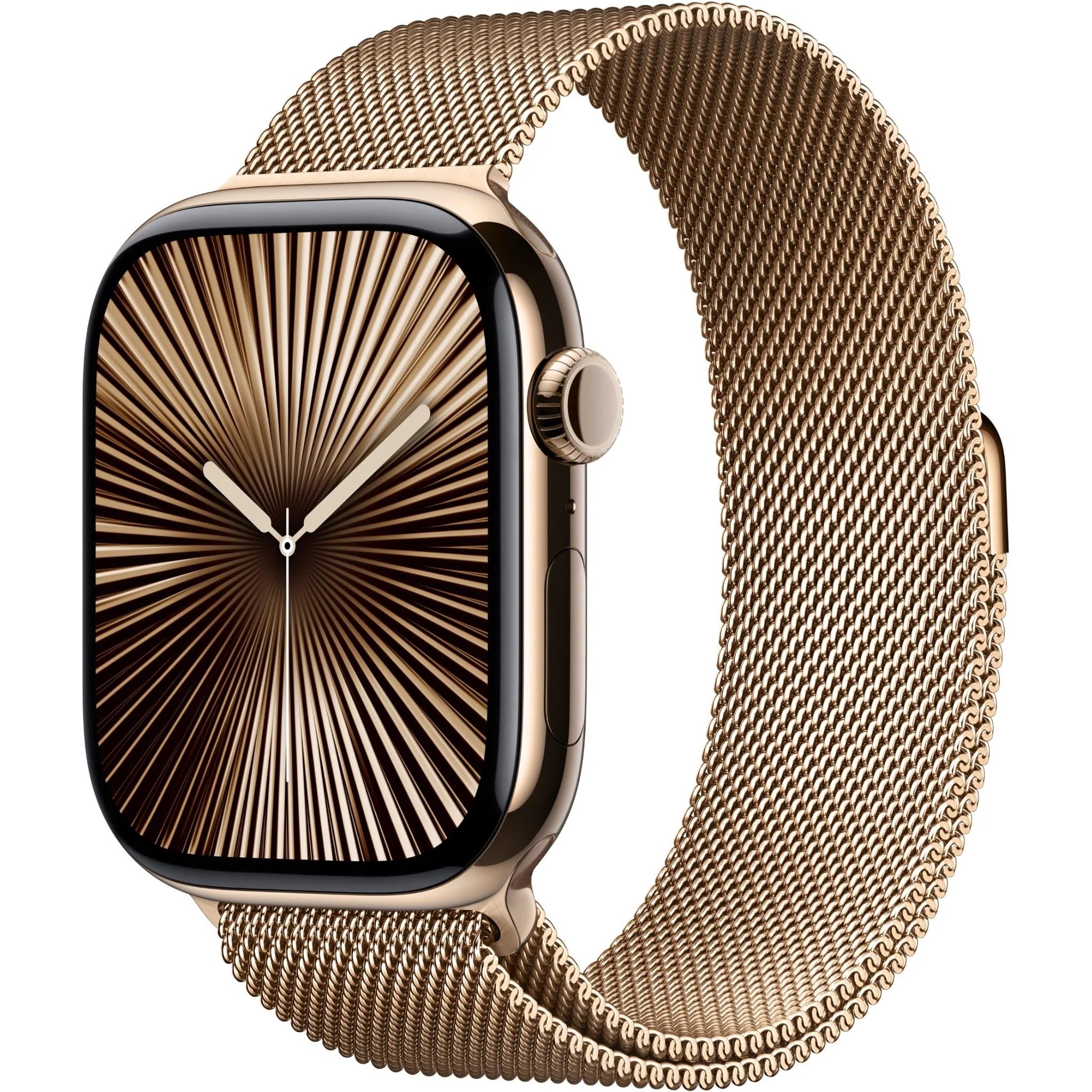 Watch Series 10 GPS + Cellular 46mm Gold Titanium Case with Gold Milanese Loop - M/L