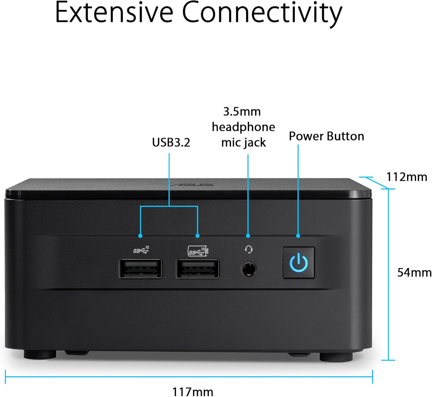ASUS NUC 13 Pro Slim Kit RNUC13ANKI300000I (Intel Core i3 1315U Processor, Graphics, WiFi 6E, No Operating System, No Power Cord)