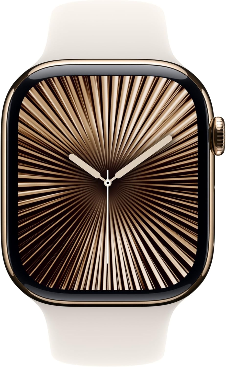 Apple Watch Series 10 GPS + Cellular 46mm Gold Titanium Case with Starlight Sport Band - M/L - WATCHIITS