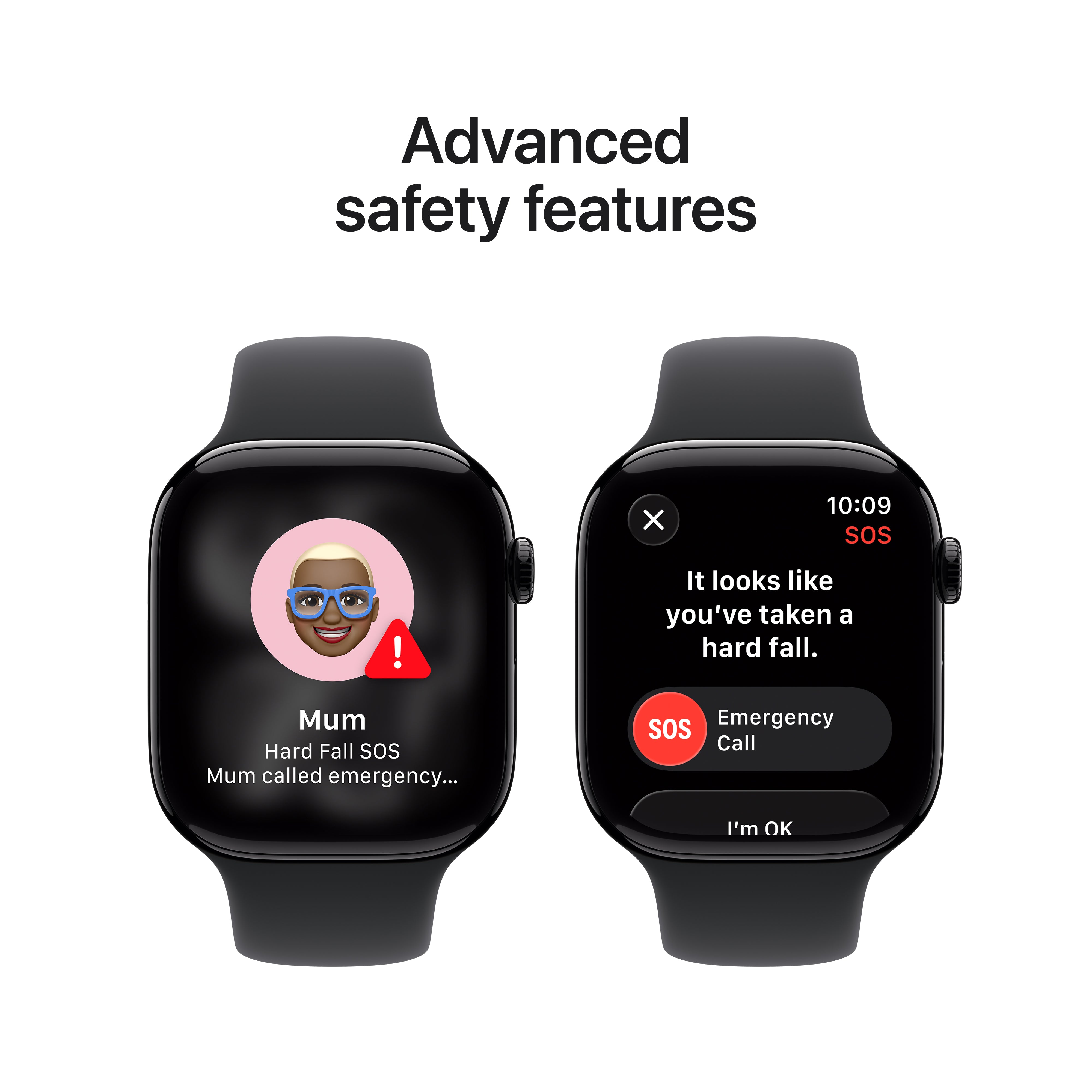 Apple Watch Series 11 GPS 46mm Jet Black Aluminium Case with Black Sport Band - M/L