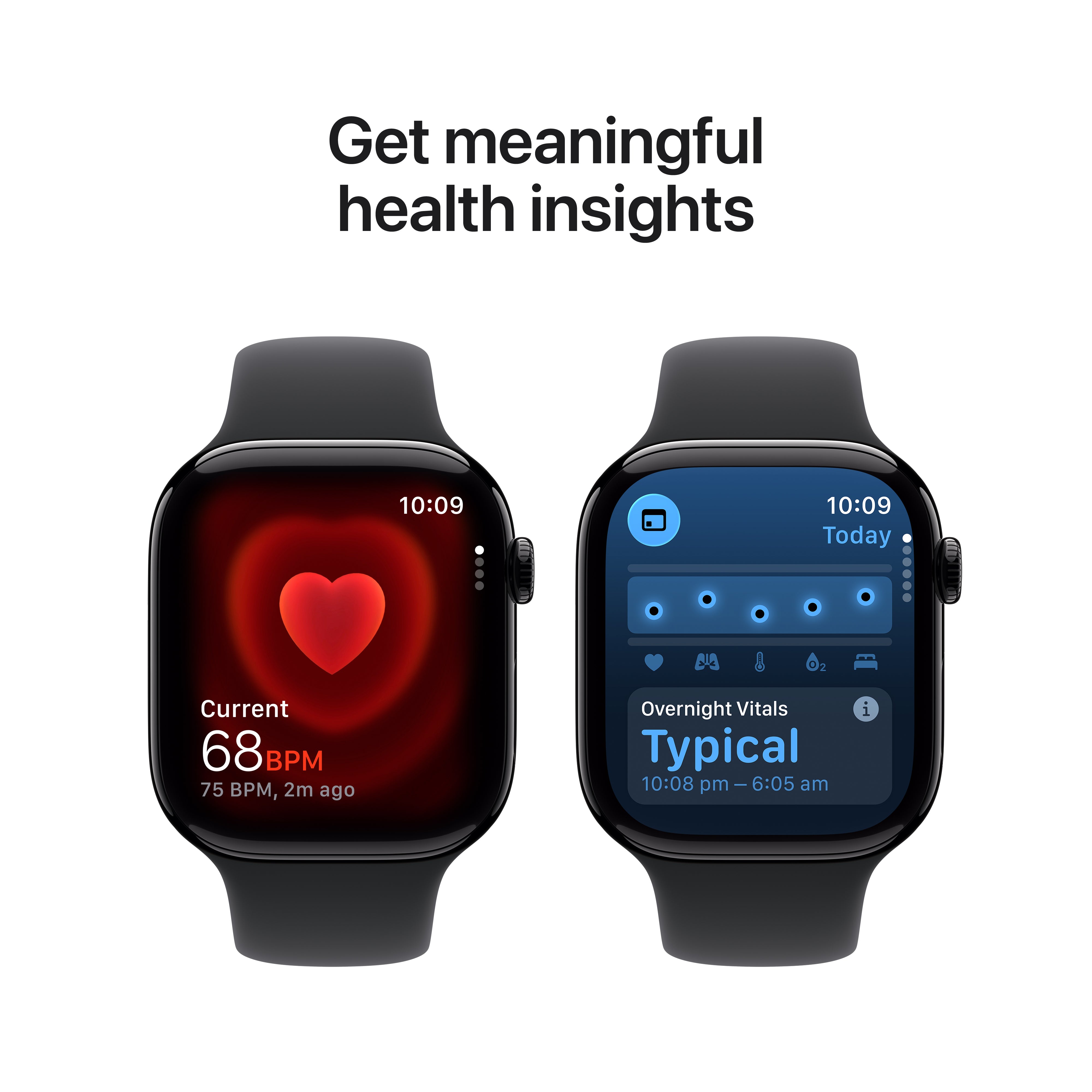 Apple Watch Series 11 GPS 46mm Jet Black Aluminium Case with Black Sport Band - M/L