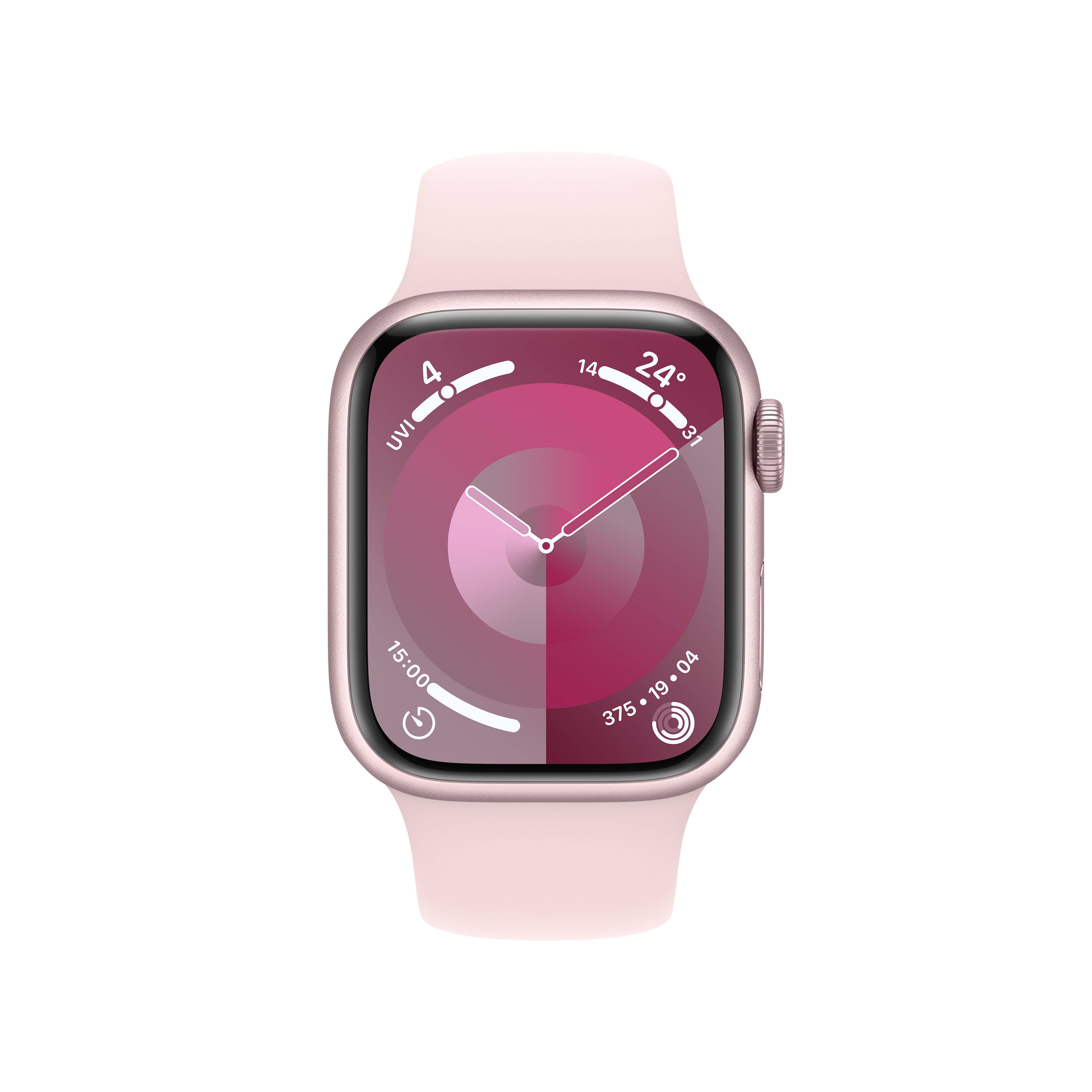 Watch Series 9 GPS - 41mm Pink Aluminium Case with Light Pink Sport Band - M/L - MR943ZP/A