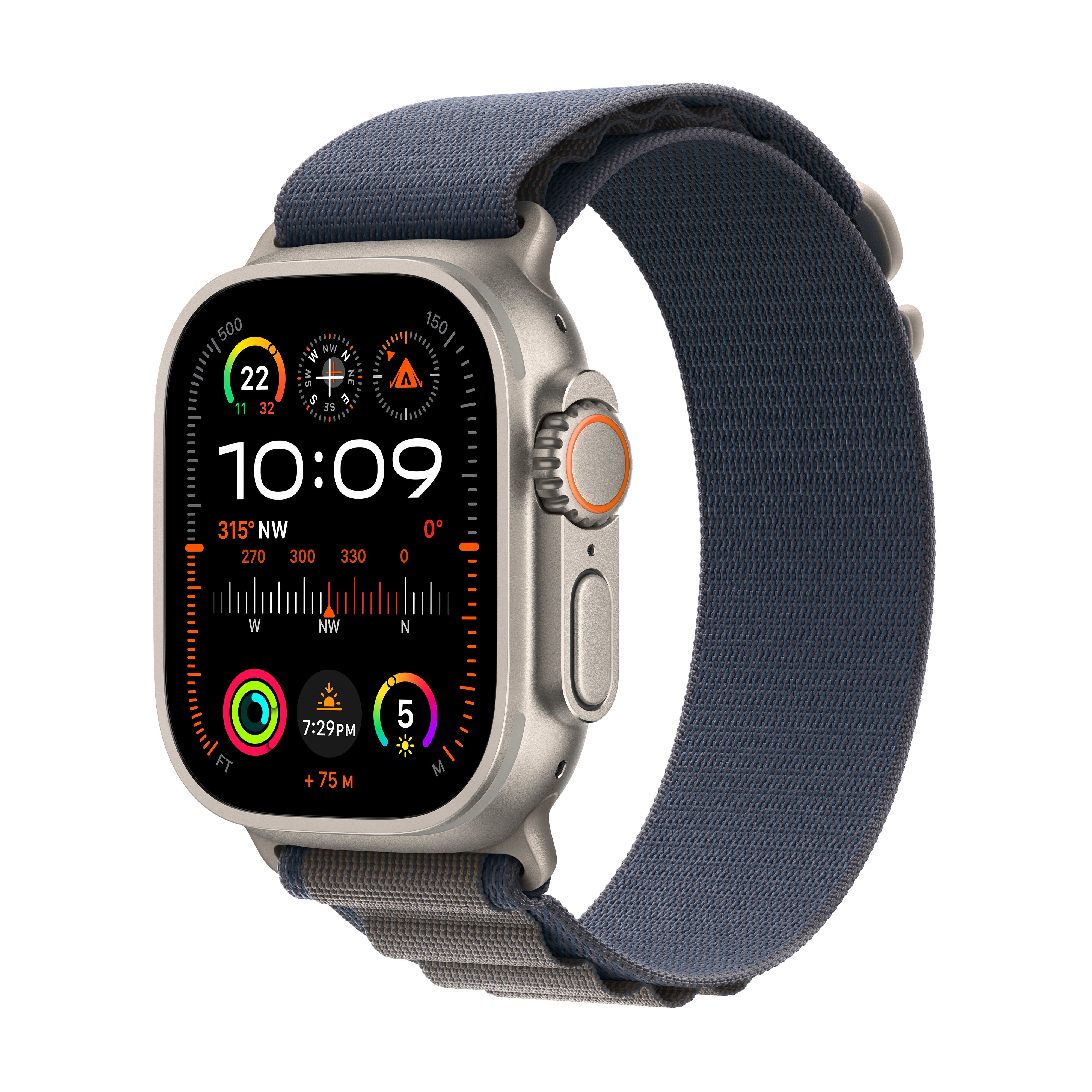 Watch Ultra 2 GPS + Cellular - 49mm Titanium Case with Blue Alpine Loop - Medium - MREP3ZP/A