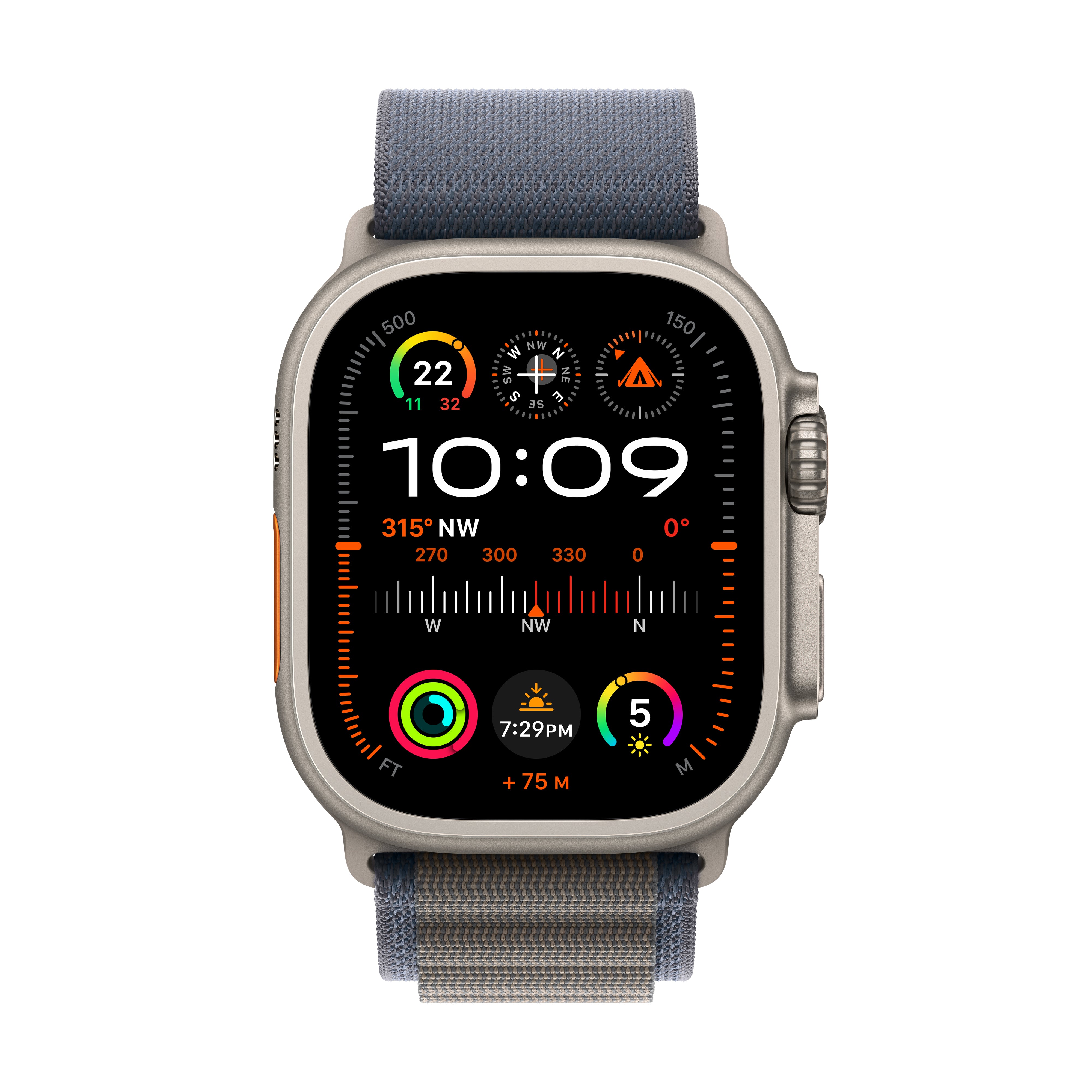 Watch Ultra 2 GPS + Cellular - 49mm Titanium Case with Blue Alpine Loop - Medium - MREP3ZP/A