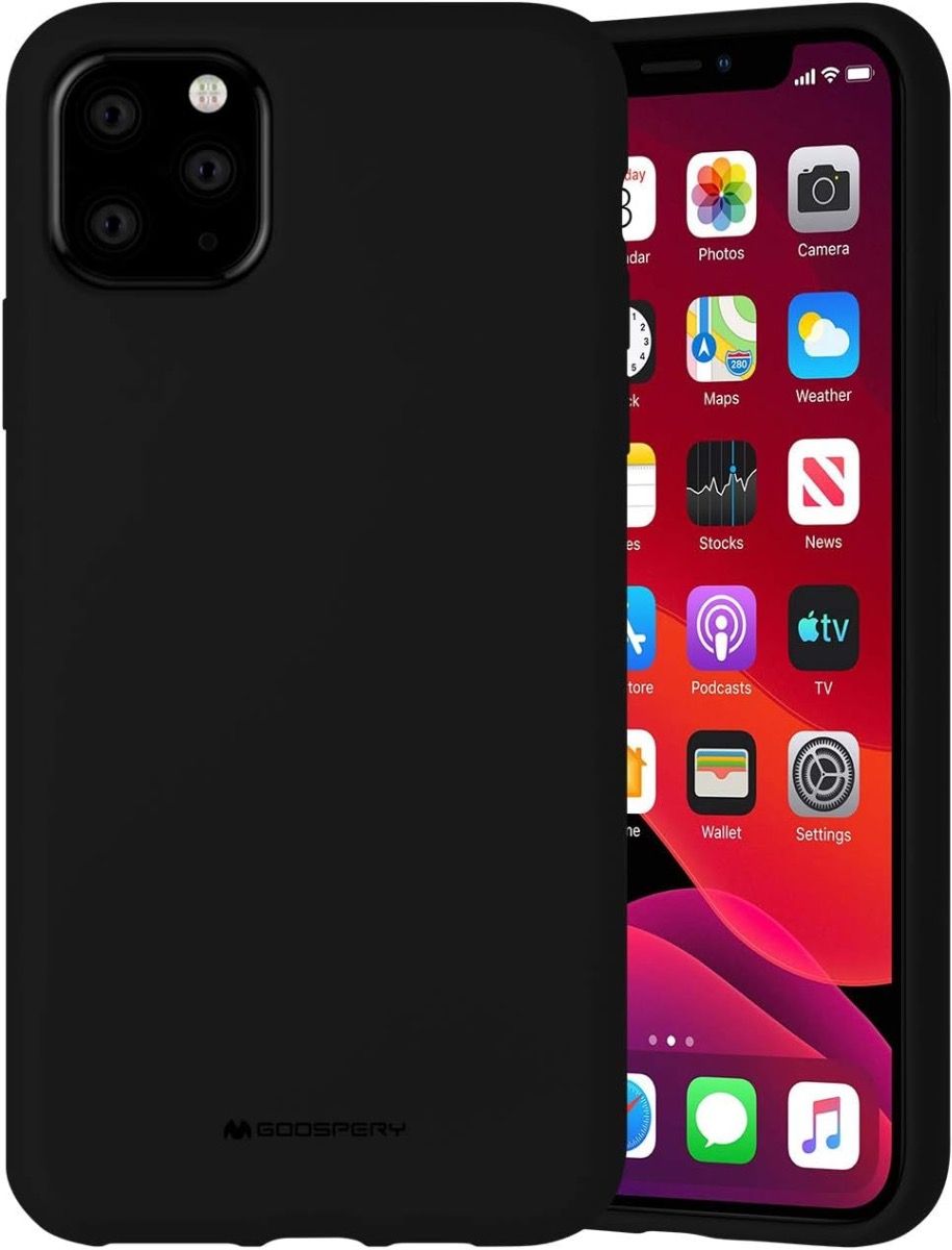 iPhone 17 Pro Max Goospery Mercury Silicone Case - Black
