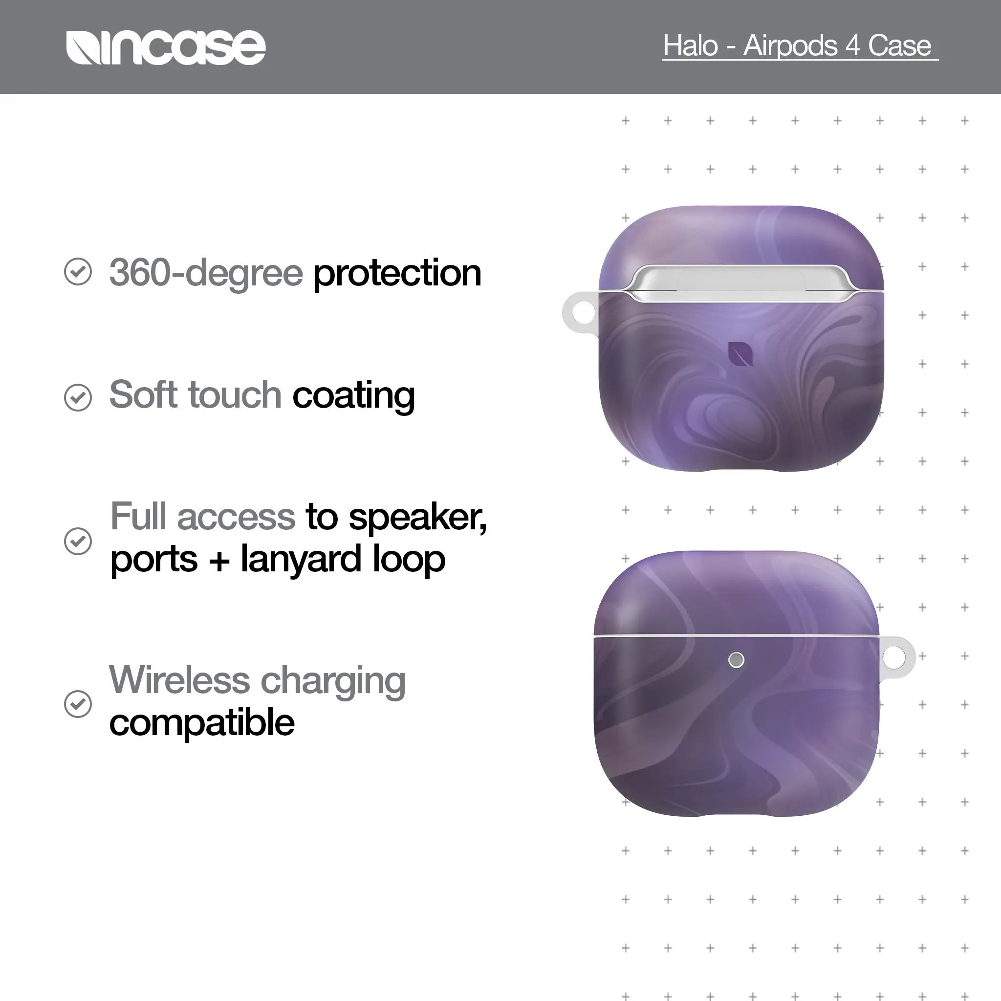 Incase Halo Case for AirPods 4 – Oil Slick Lilac – product image 4
