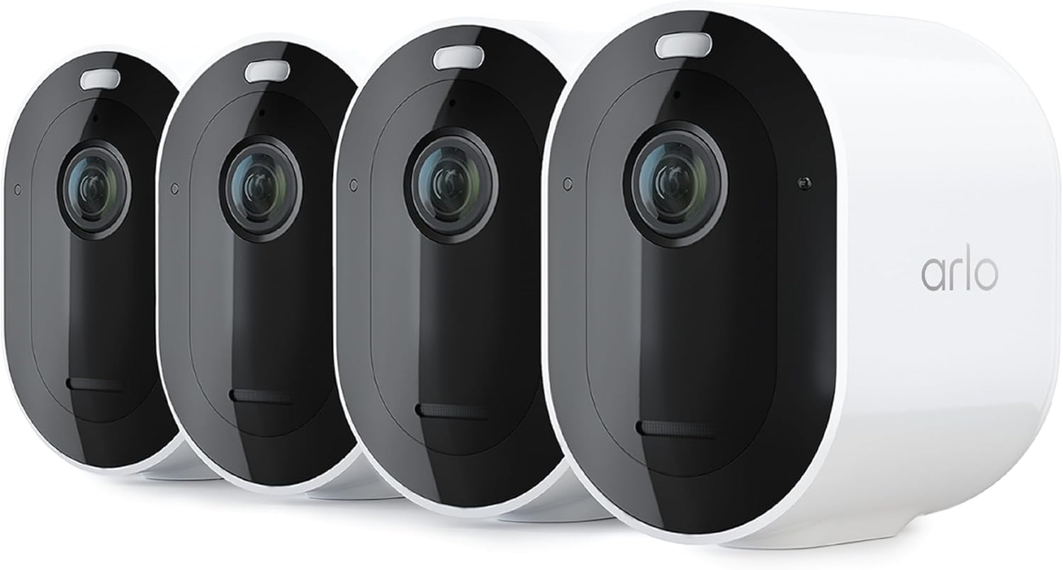 Arlo Pro Security Camera 2K (6th Gen – 2025 Release) 4 Camera Pack