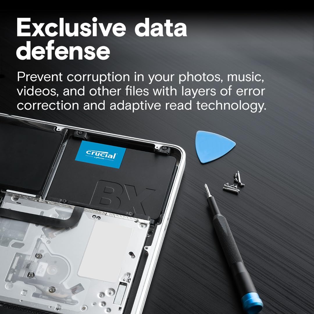 Crucial CT4000BX500SSD1, BX500 4TB, 2.5" INTERNAL SATA SSD, 540R/500W MB/s, 3 Year Warranty