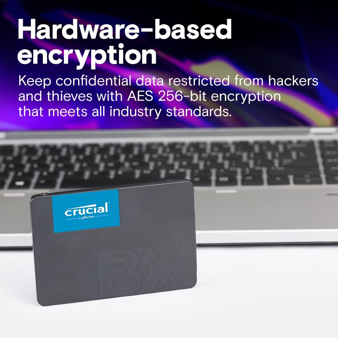 Crucial CT4000BX500SSD1, BX500 4TB, 2.5" INTERNAL SATA SSD, 540R/500W MB/s, 3 Year Warranty