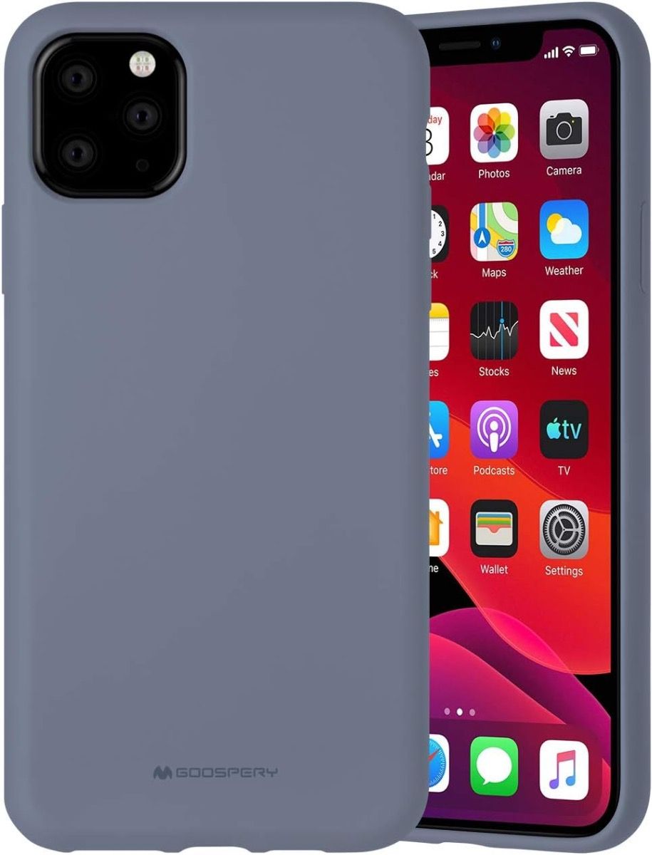 iPhone 17 Pro Max Goospery Mercury Silicone Case - Lavender Grey