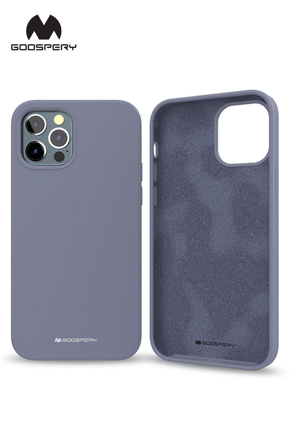 iPhone 17 Pro Max Goospery Mercury Silicone Case - Lavender Grey