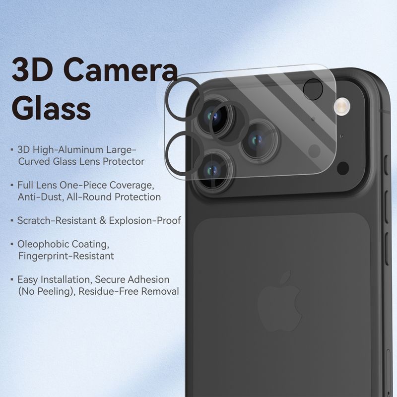 iPhone 17 Pro Max LITO C1 Camera Anti-Glare Tempered Glass - Black