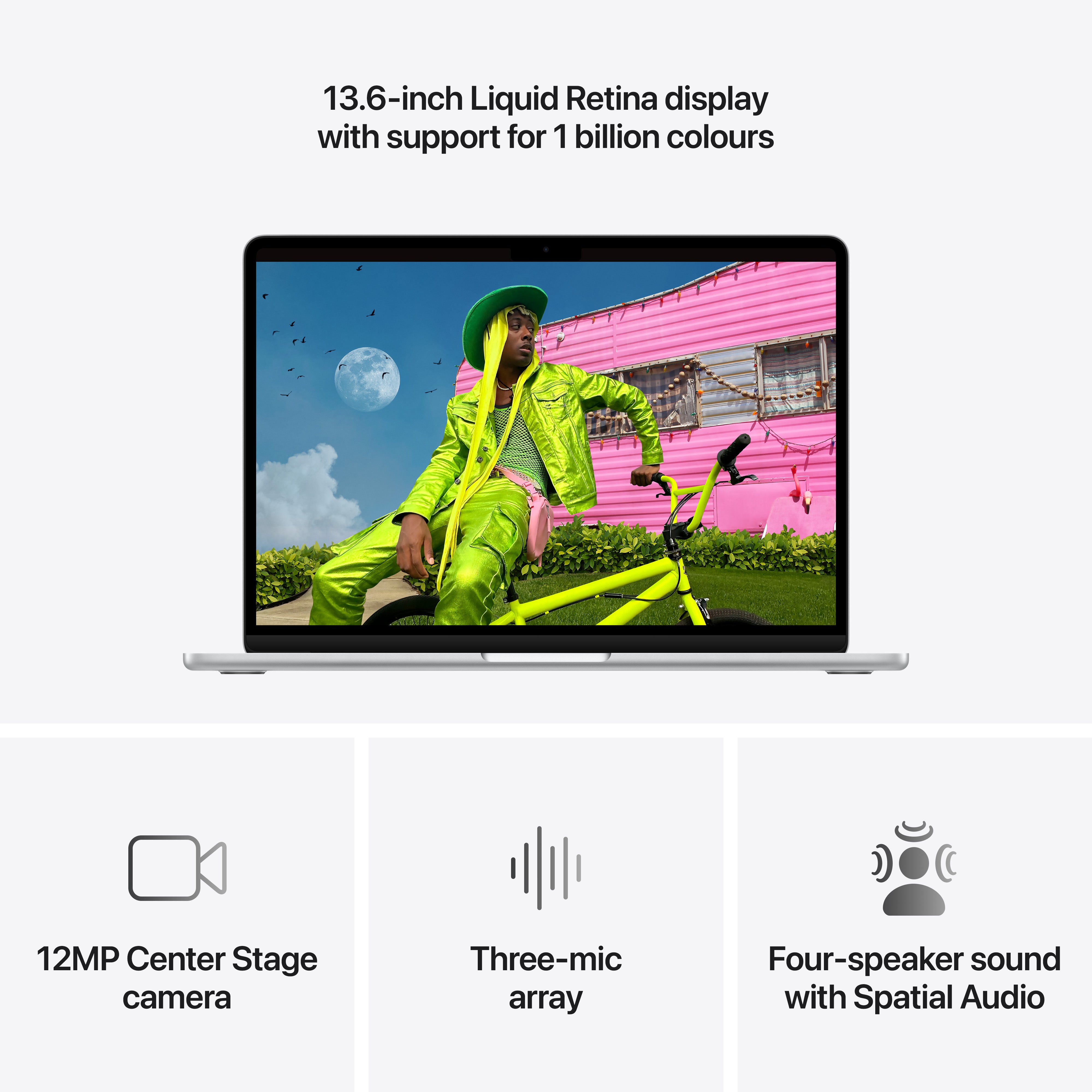 MacBook Air 13.6in - Silver - M5 (10C CPU / 10C GPU) - 16GB - 1TB SSD