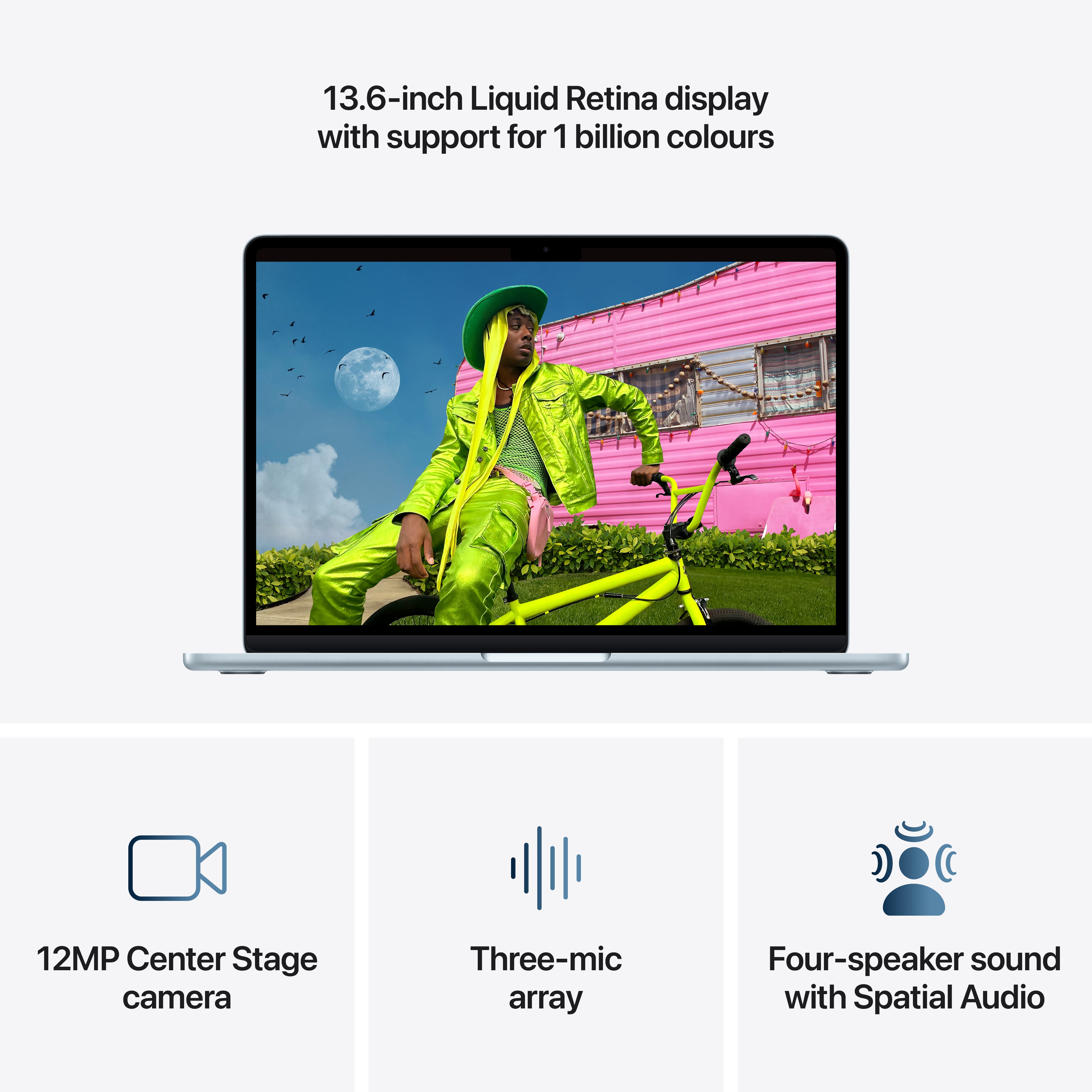 MacBook Air 13.6in - Sky Blue - M5 (10C CPU / 10C GPU) - 16GB - 1TB SSD
