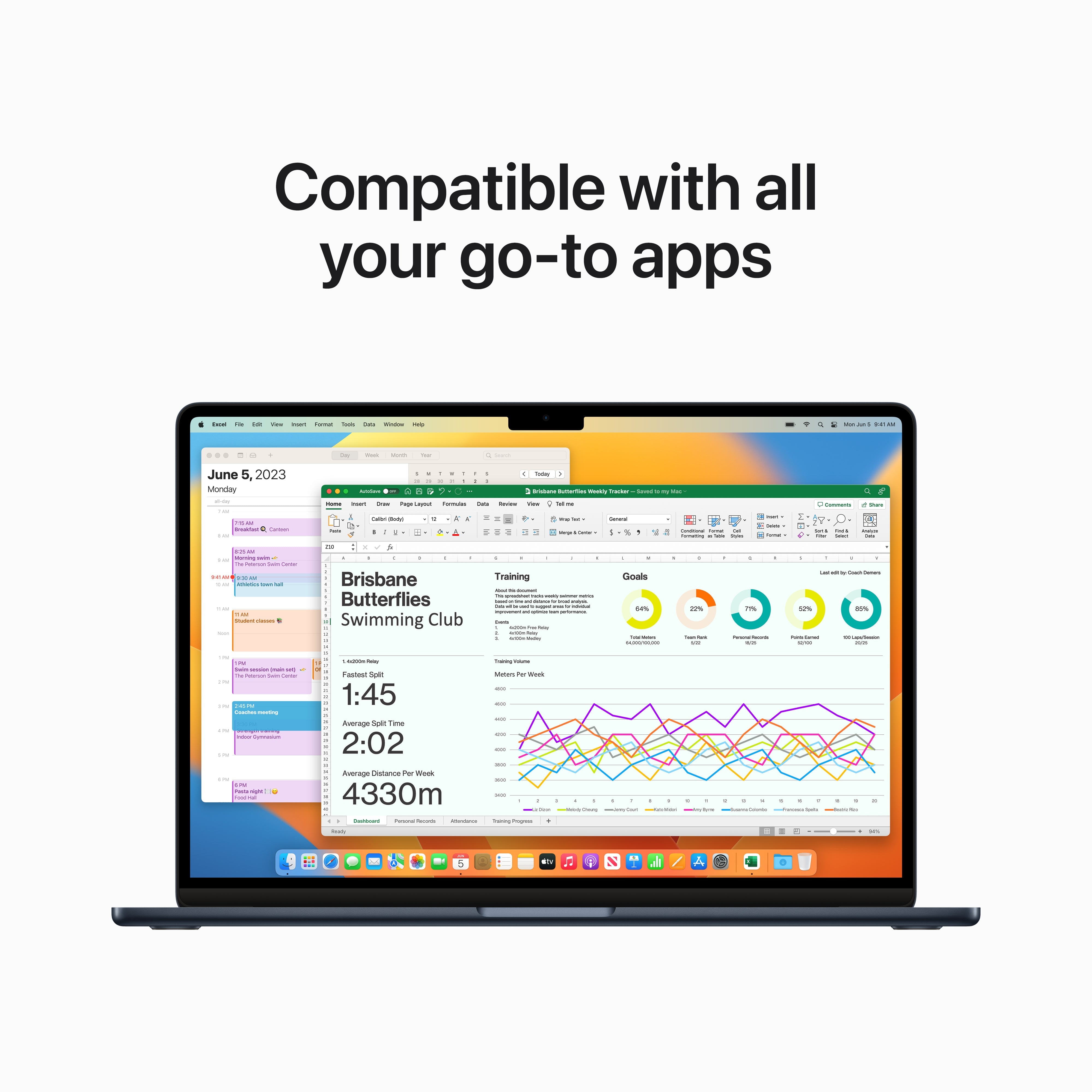 MacBook Air 15.3in - Midnight - M2 (8-core CPU / 10-core GPU) - 16GB - 512GB SSD