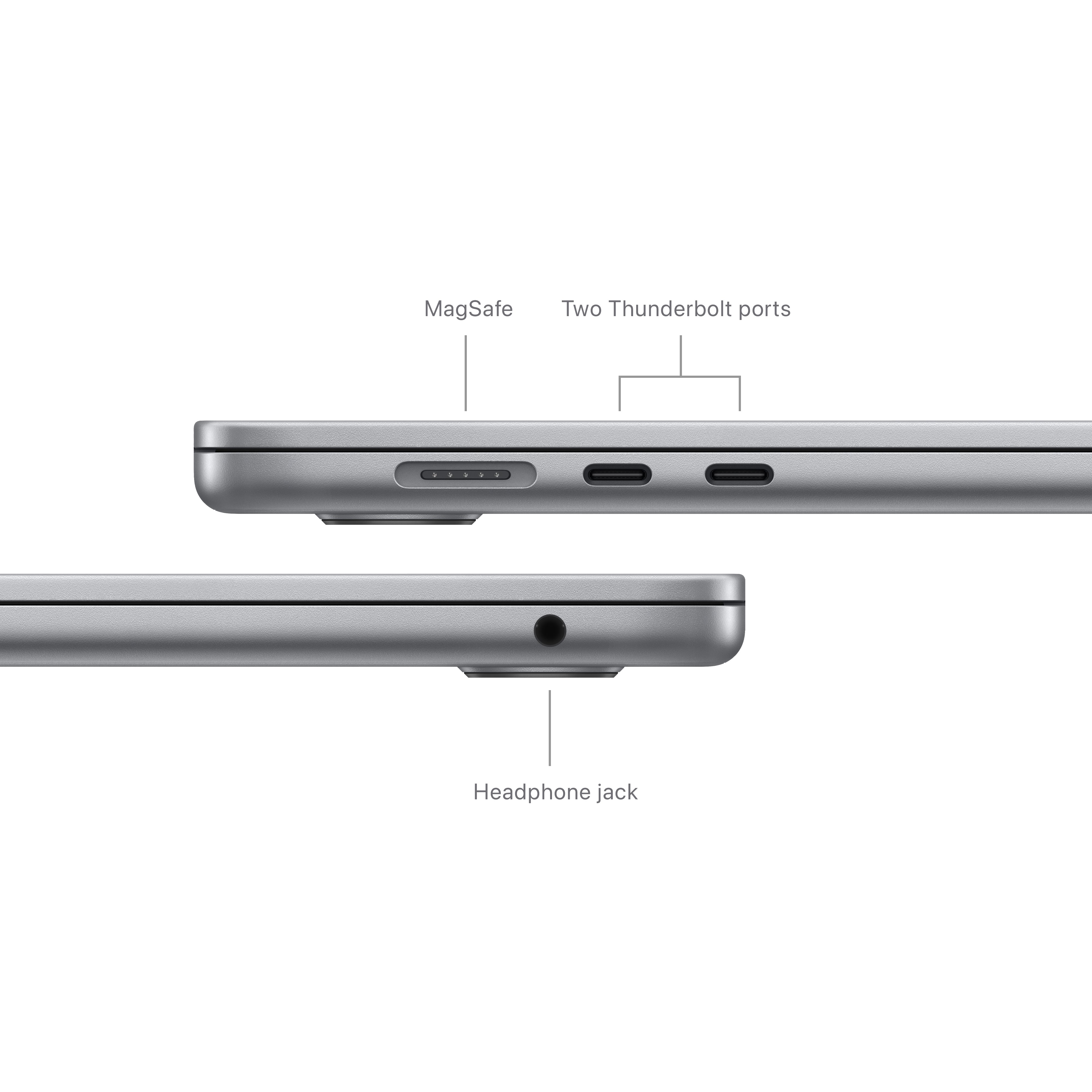 MacBook Air 15.3in - Space Grey - M3 (8-core CPU / 10-core GPU) - 8GB - 512GB SSD - 35W Dual USB-C Port Power Adapter
