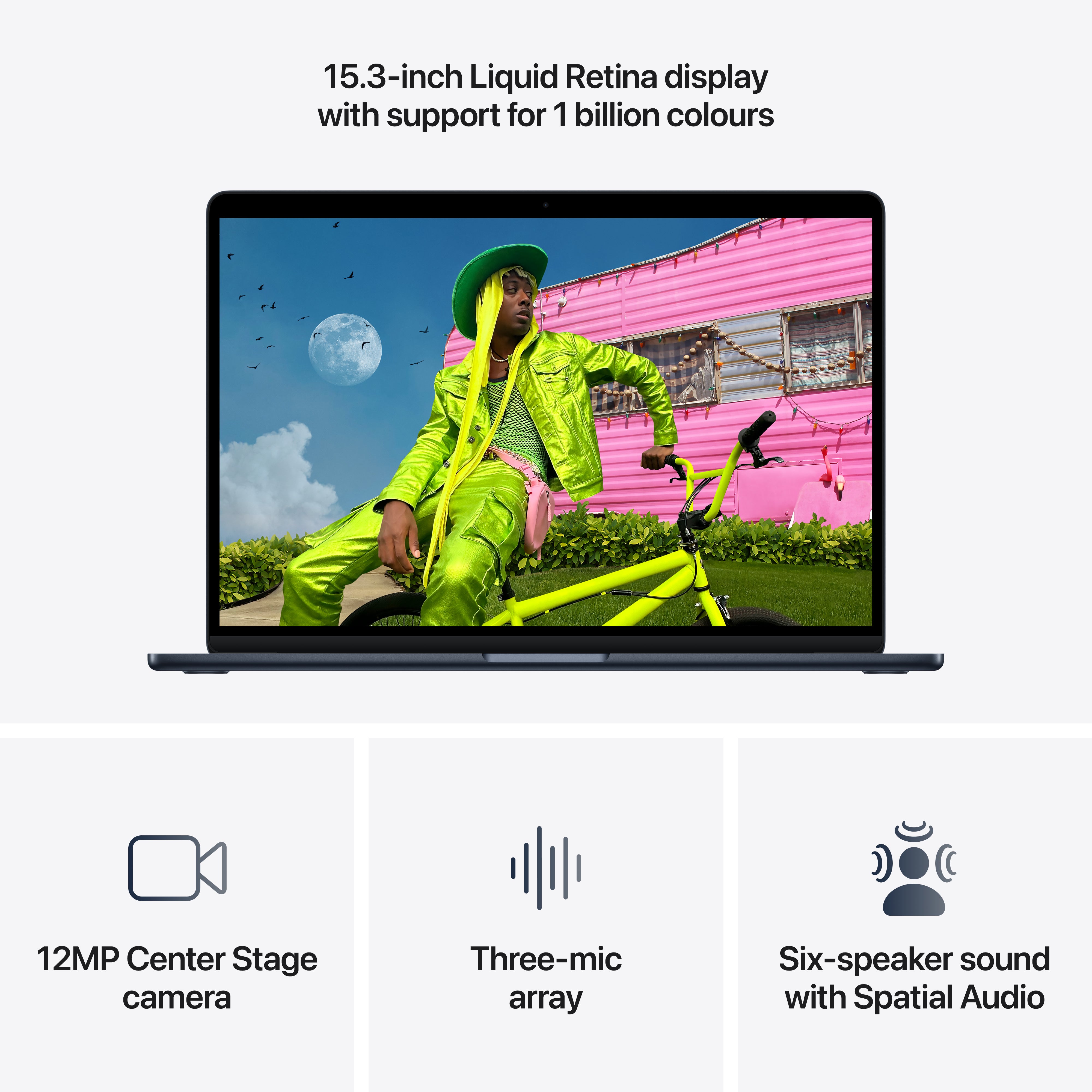 MacBook Air 15.3in - Midnight - M5 (10C CPU / 10C GPU) - 16GB - 1TB SSD