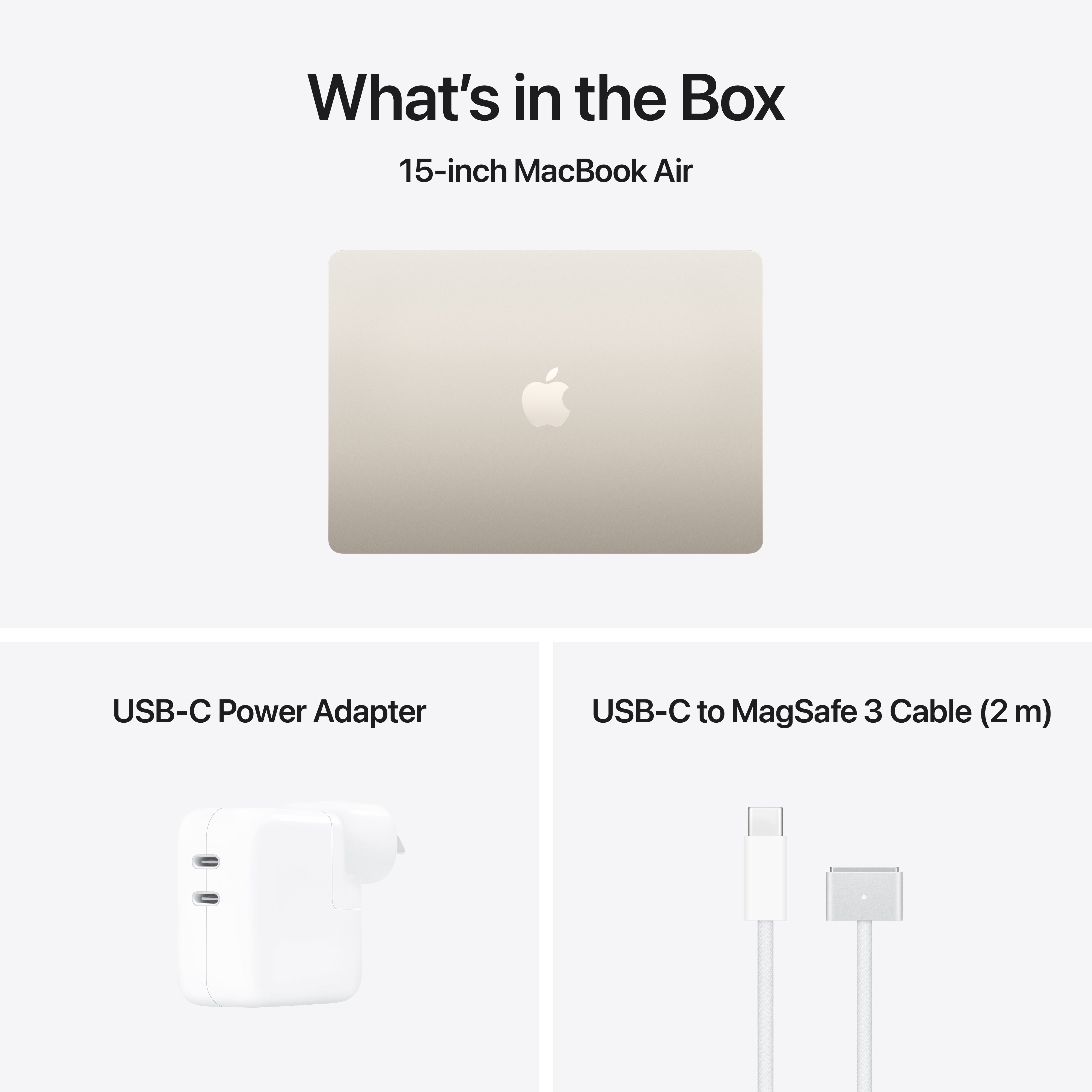 MacBook Air 15.3in - Starlight - M5 (10C CPU / 10C GPU) - 16GB - 1TB SSD