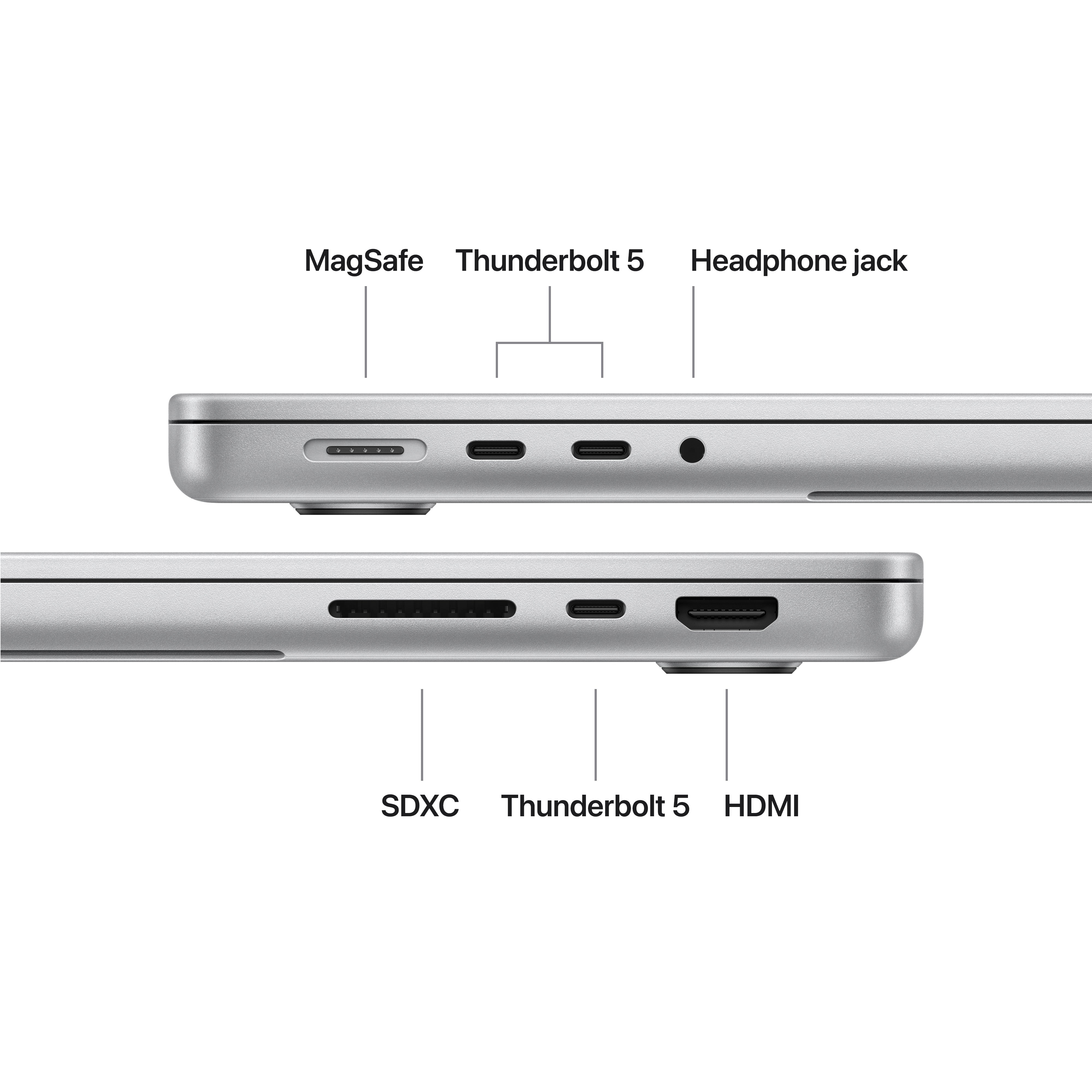 MacBook Pro 14.2in - Silver - M5 Max (18C CPU / 32C GPU) - 36GB - 2TB SSD - 96W