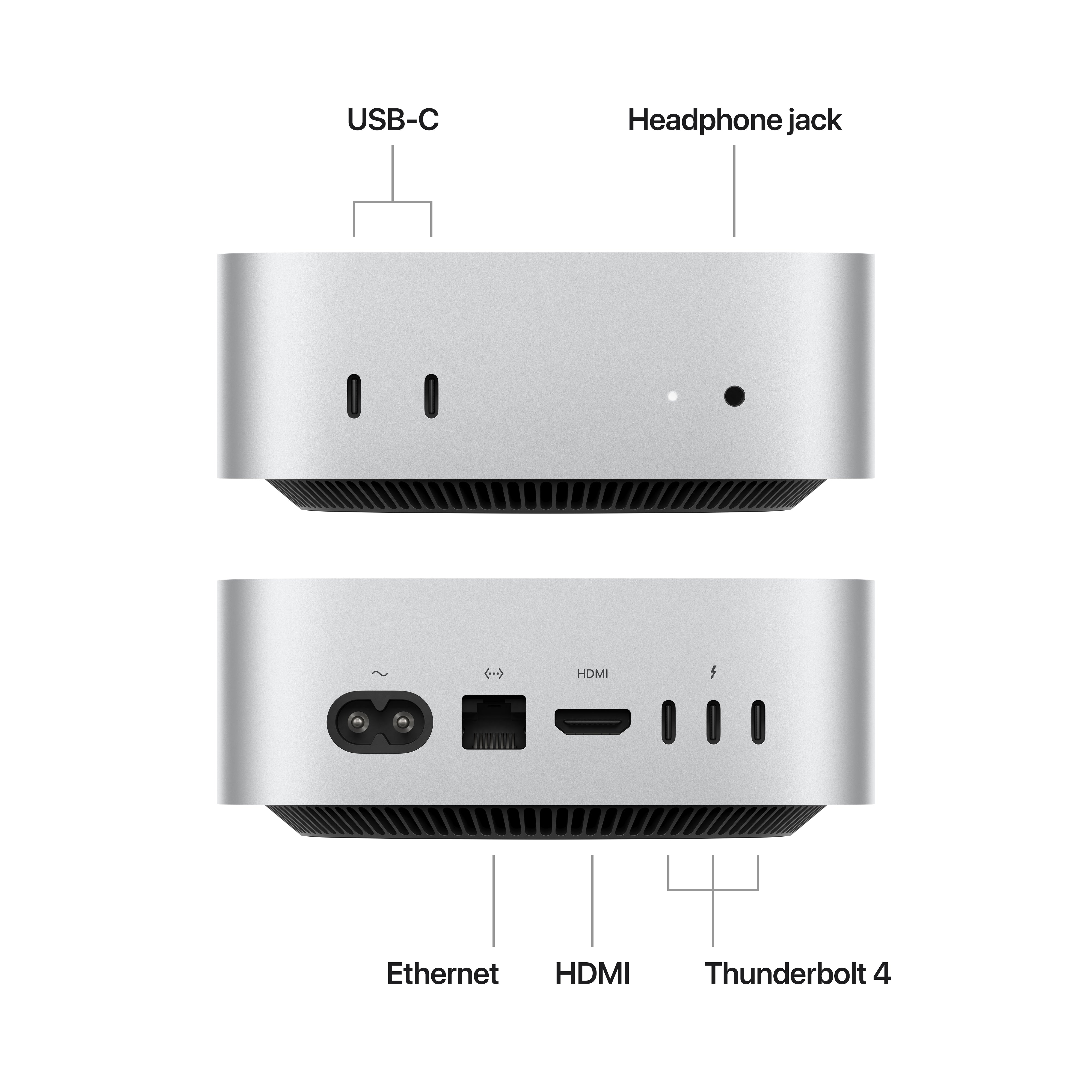 Mac Mini - Silver - M4 (10-core CPU / 10-core GPU) - 24GB unified memory - 512GB SSD - (Monitor, Keyboard and Mouse Sold Separately)