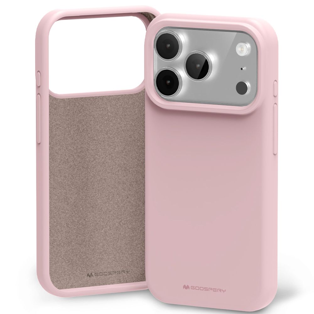 iPhone 17 Pro Max Goospery Mercury Silicone Case - Pink Sand