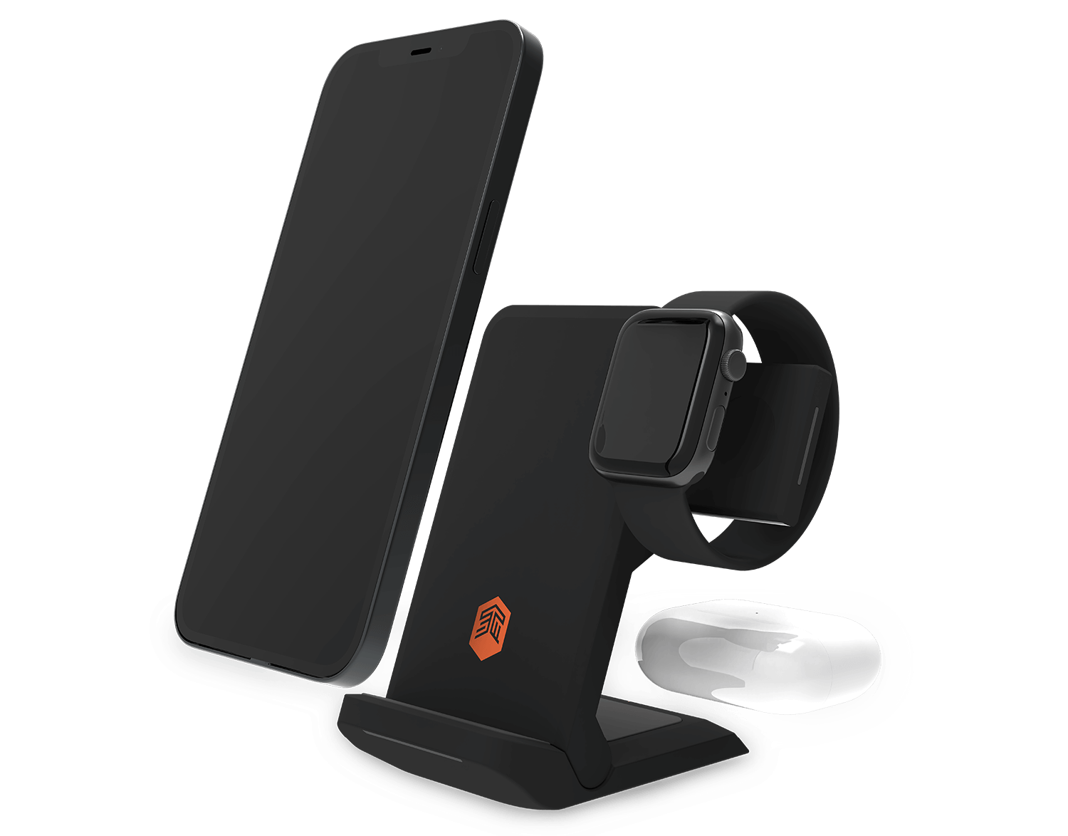 STM Goods ChargeTree Induction Charger - Black - For AirPod, iPhone - Input connectors: USB - Portable, Compact, Foldable