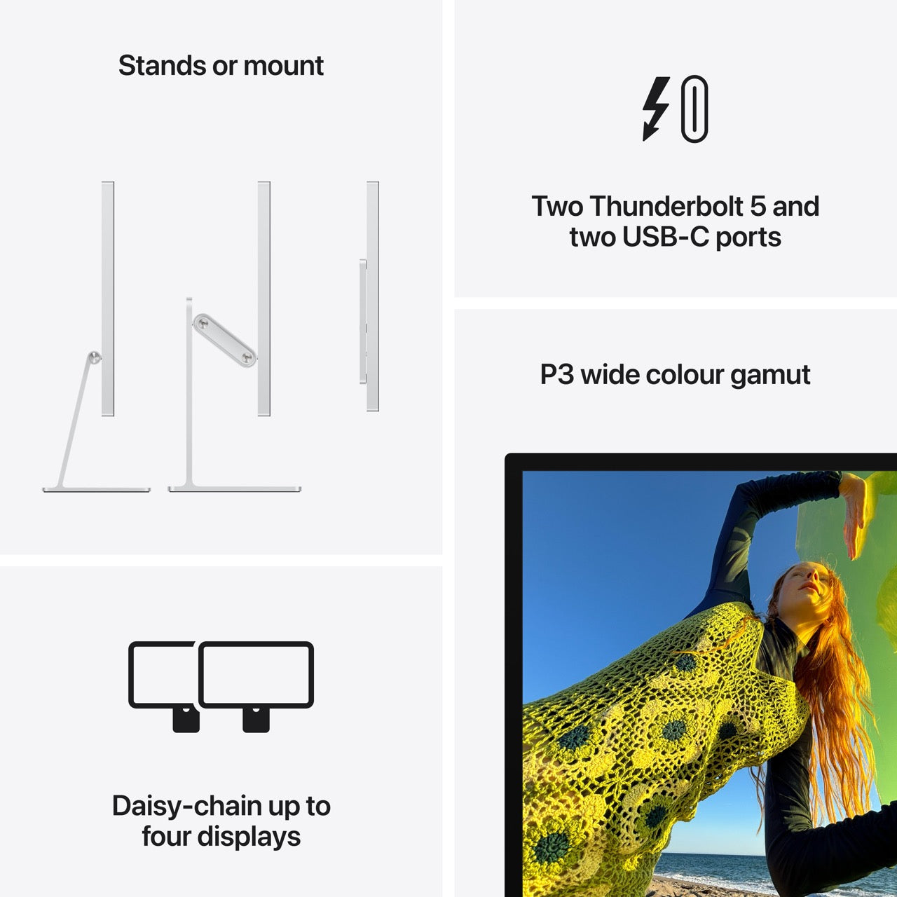 Studio Display - Nano-texture glass - Tilt- and height-adjustable stand