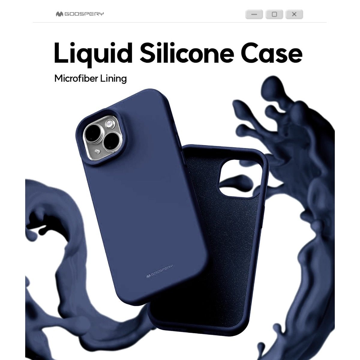 iPhone 17 Pro Max Goospery Mercury Silicone Case - Navy