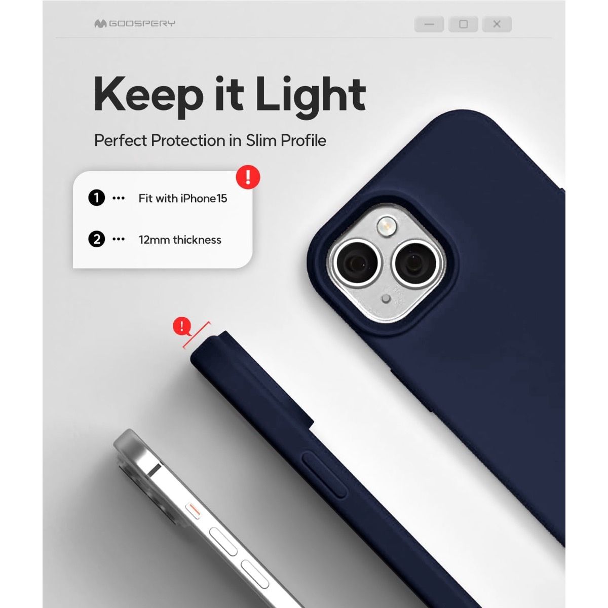 iPhone 17 Pro Max Goospery Mercury Silicone Case - Navy