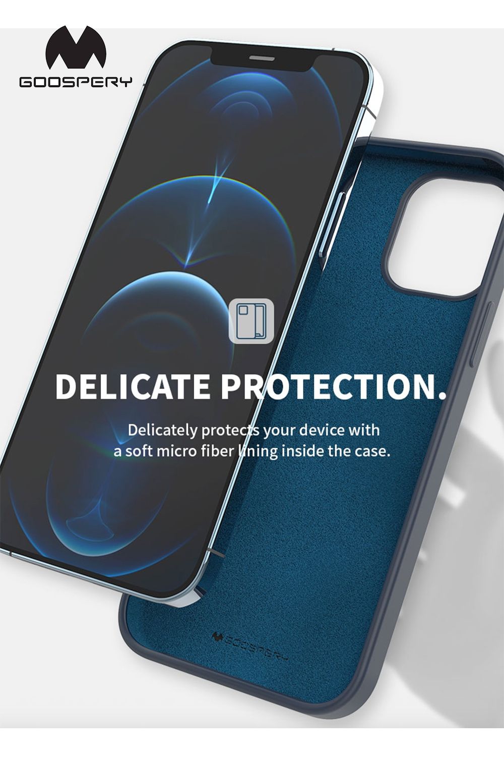 iPhone 17 Pro Max Goospery Mercury Silicone Case - Navy