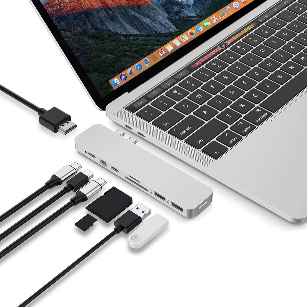HyperDrive PRO 8-in-2 USB-C Hub - Grey GN28D-SILVER