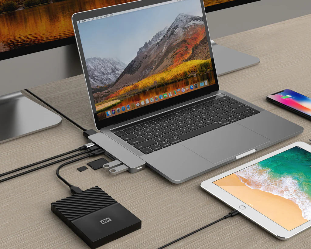 HyperDrive PRO 8-in-2 USB-C Hub - Grey GN28D-SILVER