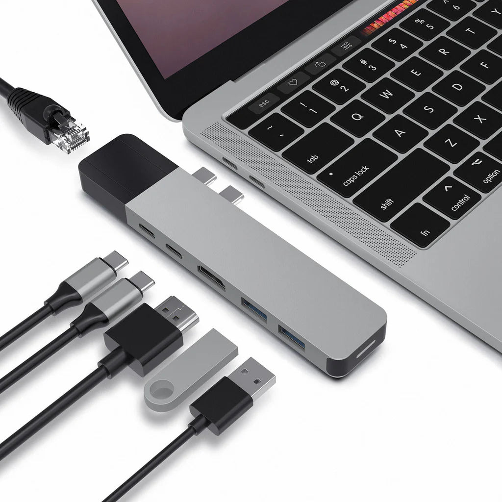 HyperDrive NET 6-in-2 USB-C Hub - Grey - GN28N-GRAY