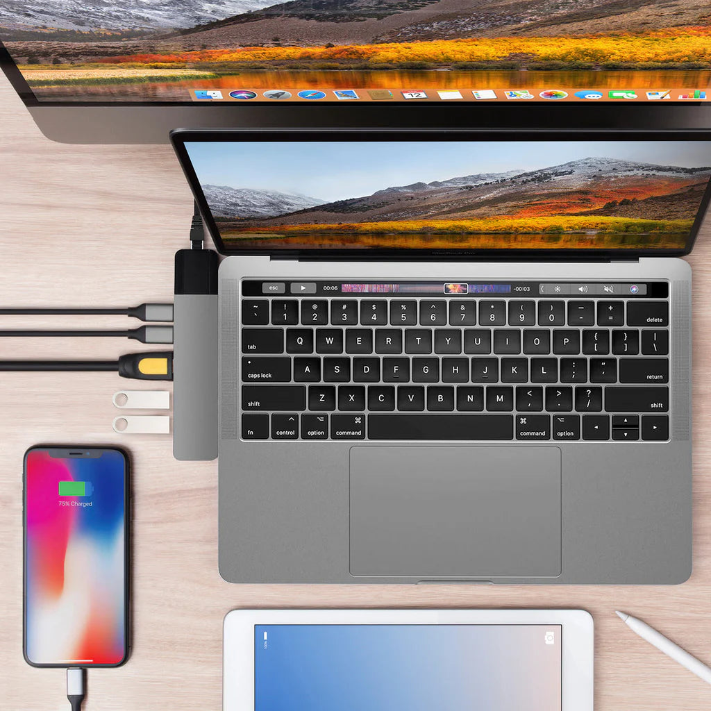 HyperDrive NET 6-in-2 USB-C Hub - Grey - GN28N-GRAY