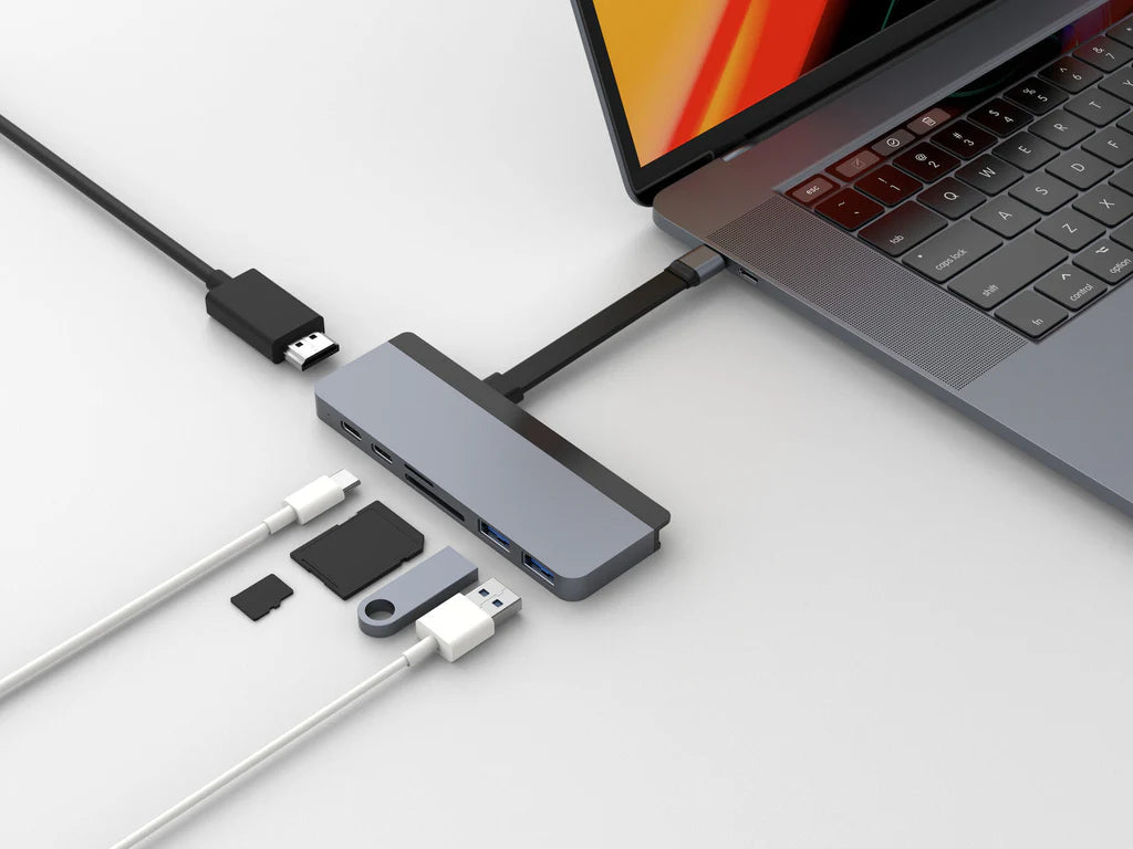 HyperDrive DUO 7-in-2 USB-C Hub - Silver HD28C-SILVER