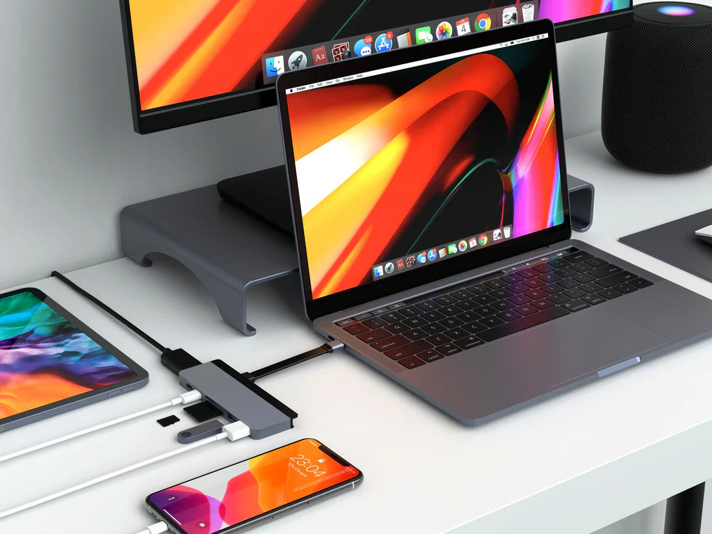 HyperDrive DUO 7-in-2 USB-C Hub - Silver HD28C-SILVER