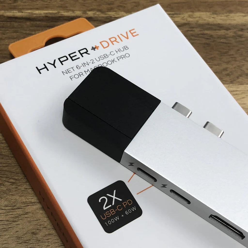 HyperDrive NET 6-in-2 USB-C Hub - Silver GN28N-SILVER
