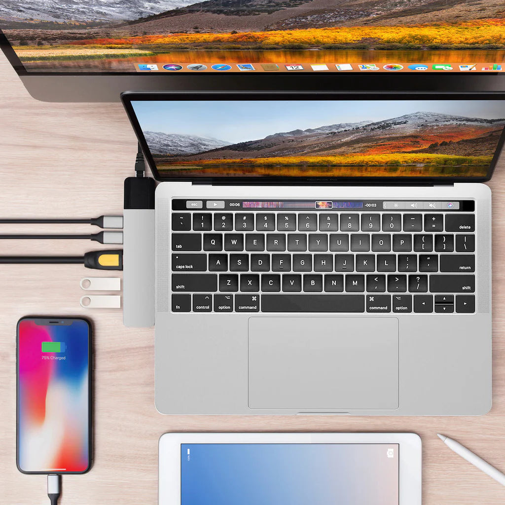 HyperDrive NET 6-in-2 USB-C Hub - Silver GN28N-SILVER