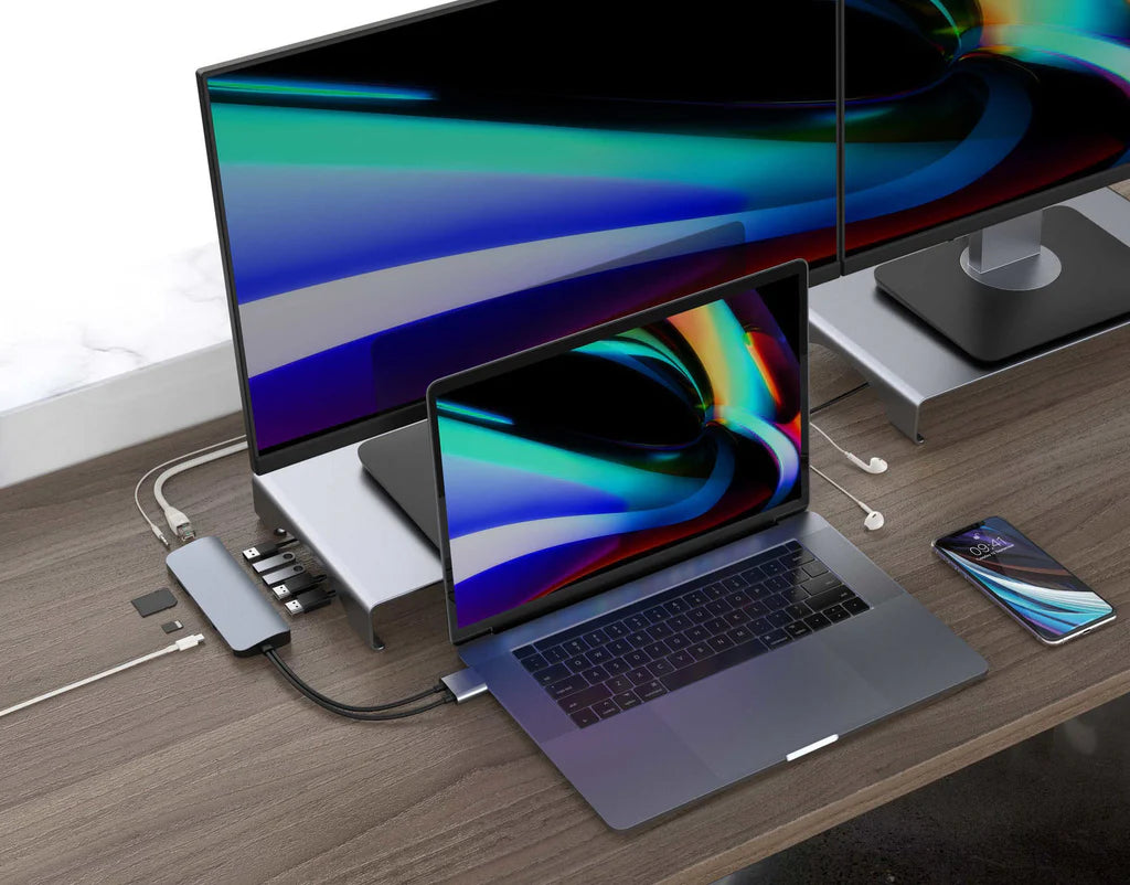 HyperDrive VIPER 10-in-2 USB-C Hub - Grey HD392-GRAY