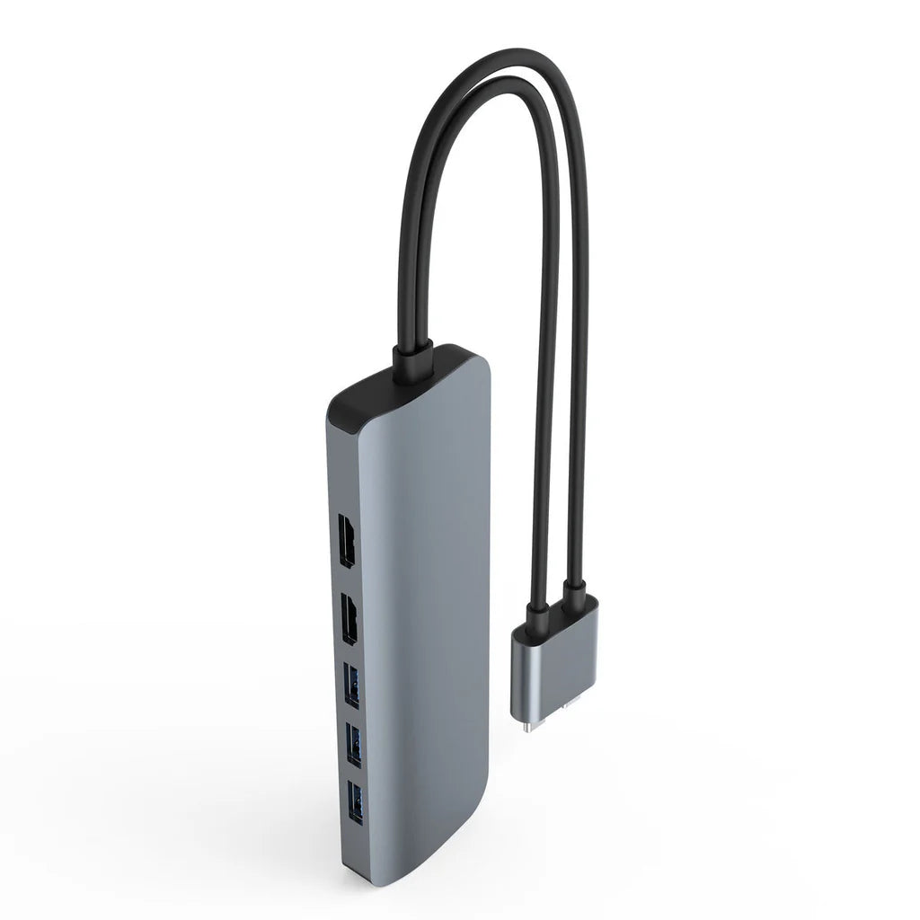 HyperDrive VIPER 10-in-2 USB-C Hub - Grey HD392-GRAY