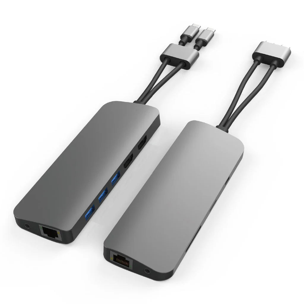 HyperDrive VIPER 10-in-2 USB-C Hub - Grey HD392-GRAY